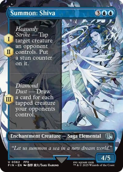 Summon Shiva Borderless FINAL FANTASY Magic card