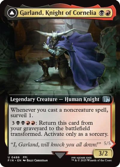 Garland Knight of Cornelia Extended Art FINAL FANTASY Magic card