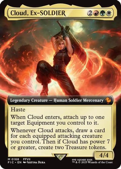 Cloud Ex SOLDIER Extended Art Commander: FINAL FANTASY Magic card