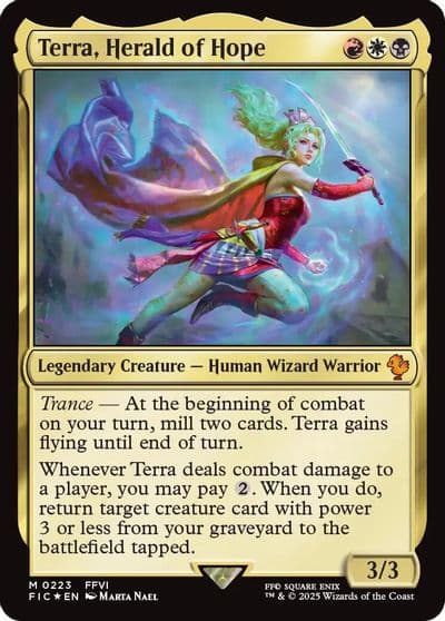 Terra Herald of Hope Surge Foil Commander: FINAL FANTASY Magic card