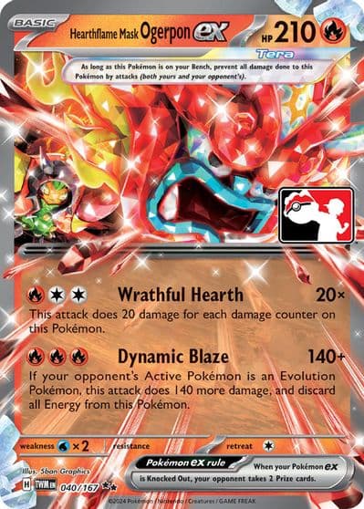 Hearthflame Mask Ogerpon ex Prize Pack Series Cards Pokemon card