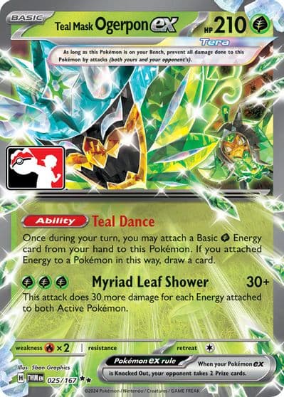 Teal Mask Ogerpon ex Prize Pack Series Cards Pokemon card