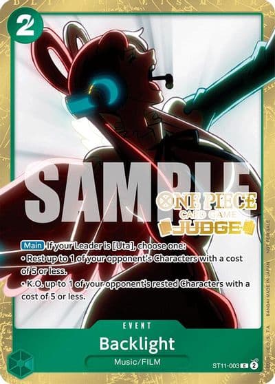 Backlight Judge Pack Vol 5 One Piece Promotion Cards One Piece card