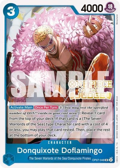 Donquixote Doflamingo Judge Pack Vol 5 One Piece Promotion Cards One Piece card