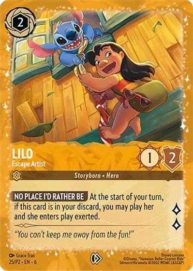 Lilo Escape Artist Disney Lorcana Promo Cards Lorcana card