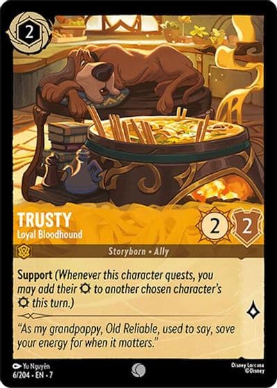 Trusty Loyal Bloodhound Archazia's Island Lorcana card