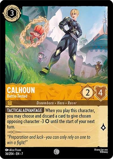 Calhoun Battle Tested Archazia's Island Lorcana card