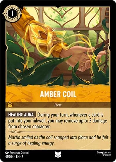 Amber Coil Archazia's Island Lorcana card