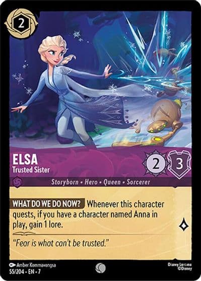 Elsa Trusted Sister Archazia's Island Lorcana card