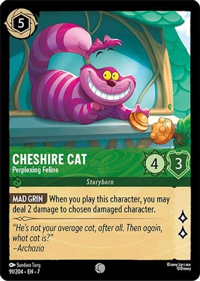 Cheshire Cat Perplexing Feline Archazia's Island Lorcana card