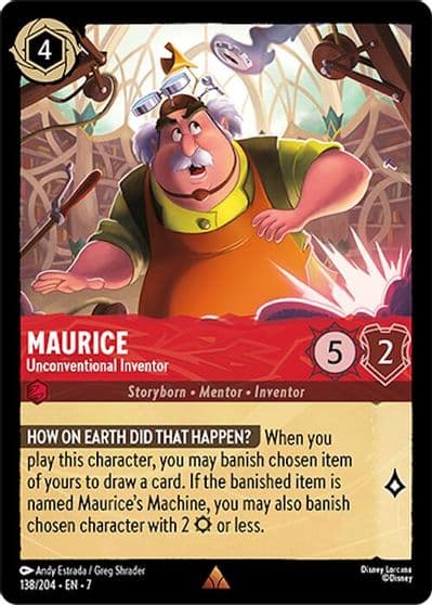 Maurice Unconventional Inventor Archazia's Island Lorcana card