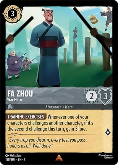 Fa Zhou War Hero Archazia's Island Lorcana card
