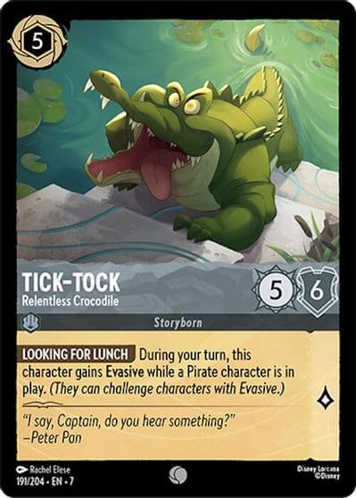 Tick Tock Relentless Crocodile Archazia's Island Lorcana card