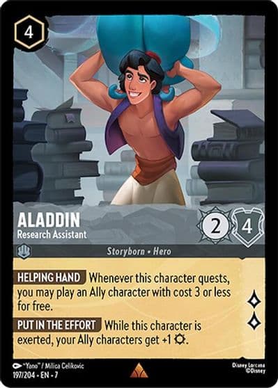 Aladdin Research Assistant Archazia's Island Lorcana card