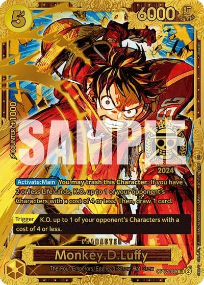 MonkeyDLuffy Championship 2024 World Final 1st Place One Piece Promotion Cards One Piece card