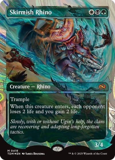 Skirmish Rhino Showcase Halo Foil Tarkir: Dragonstorm Magic card