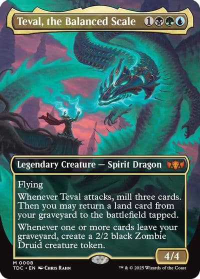 Teval the Balanced Scale Borderless Commander: Tarkir: Dragonstorm Magic card