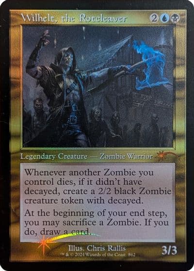 Wilhelt the Rotcleaver Retro Frame Secret Lair Drop Series Magic card