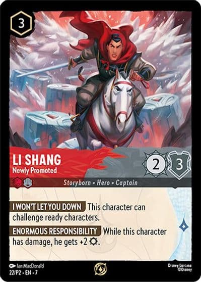 Li Shang Newly Promoted Disney Lorcana Promo Cards Lorcana card