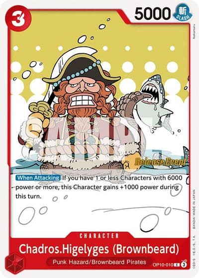 ChadrosHigelyges Brownbeard Royal Blood Release Event Cards One Piece card
