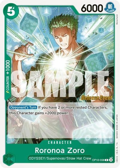 Roronoa Zoro 038 Royal Blood Release Event Cards One Piece card