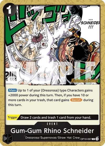 Gum Gum Rhino Schneider Royal Blood Release Event Cards One Piece card