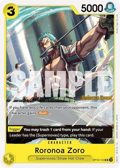 Roronoa Zoro 113 Royal Blood Release Event Cards One Piece card