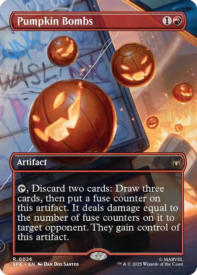 Pumpkin Bombs Borderless Marvel's Spider-Man: Eternal-Legal Magic card
