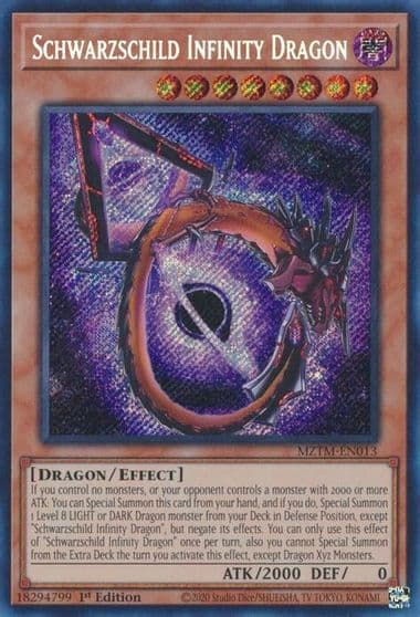 Schwarzschild Infinity Dragon Maze of the Master Yu-Gi-Oh! card