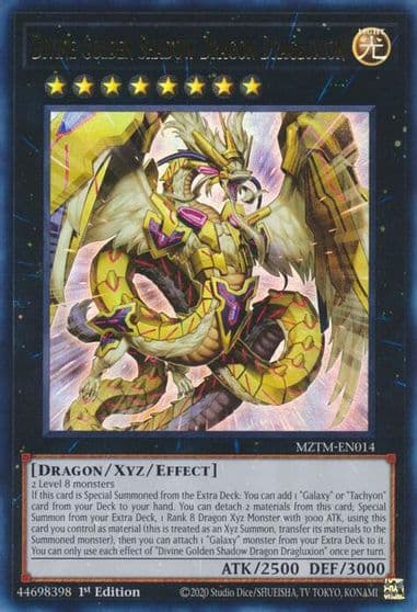 Divine Golden Shadow Dragon Dragluxion Maze of the Master Yu-Gi-Oh! card