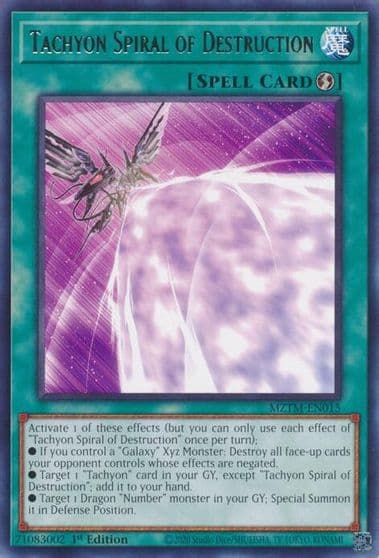 Tachyon Spiral of Destruction Maze of the Master Yu-Gi-Oh! card