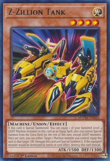 Z Zillion Tank Maze of the Master Yu-Gi-Oh! card