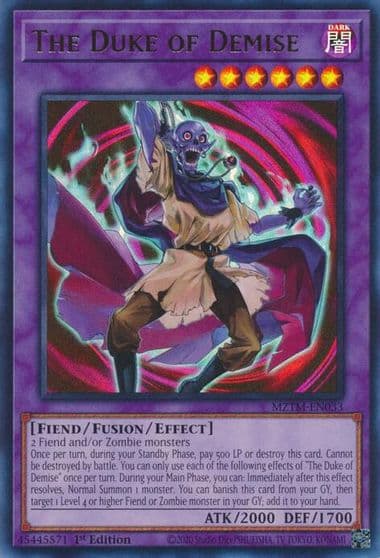 The Duke of Demise Maze of the Master Yu-Gi-Oh! card