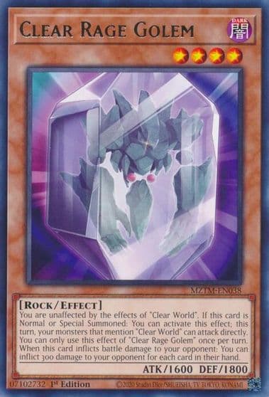 Clear Rage Golem Maze of the Master Yu-Gi-Oh! card