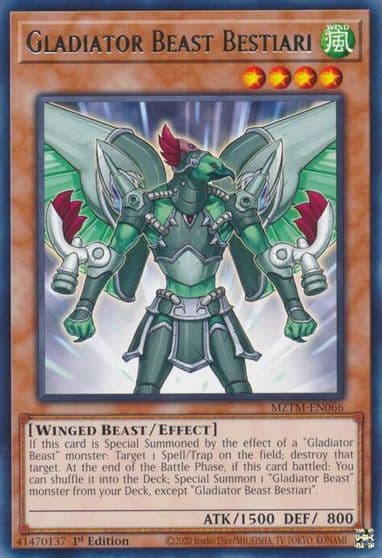 Gladiator Beast Bestiari Maze of the Master Yu-Gi-Oh! card