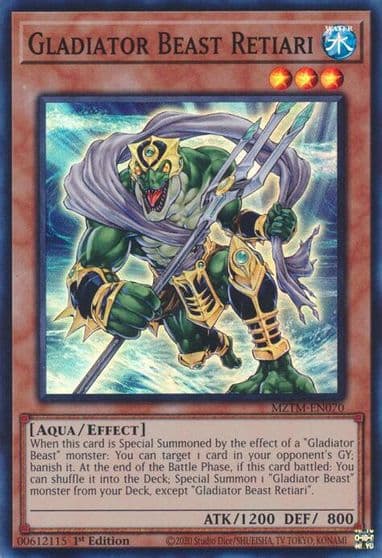 Gladiator Beast Retiari Maze of the Master Yu-Gi-Oh! card