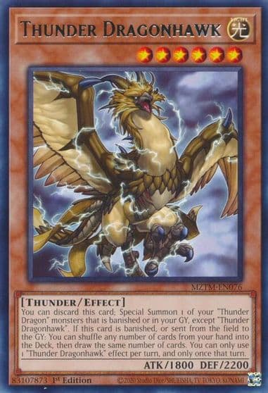 Thunder Dragonhawk Maze of the Master Yu-Gi-Oh! card
