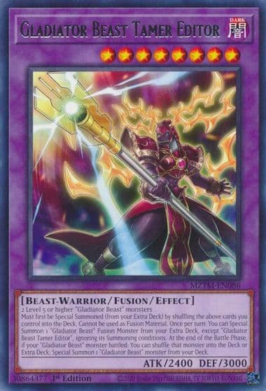 Gladiator Beast Tamer Editor Maze of the Master Yu-Gi-Oh! card