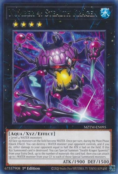 Number 4 Stealth Kragen Maze of the Master Yu-Gi-Oh! card