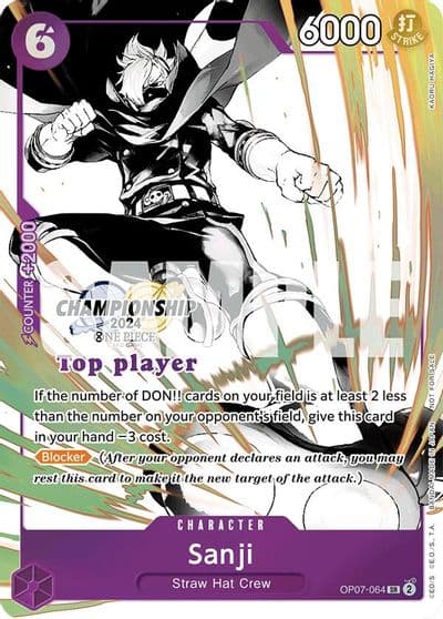 Sanji Championship 2024 Top Player Pack Vol 2 One Piece Promotion Cards One Piece card