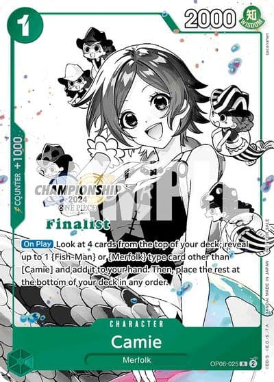 Camie Championship 2024 Finalist Card Set Vol 2 One Piece Promotion Cards One Piece card