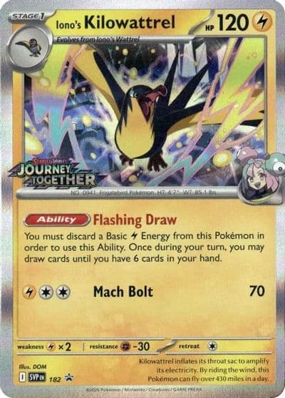 Iono's Kilowattrel - 182 (Prerelease) SV: Scarlet & Violet Promo Cards Pokemon card