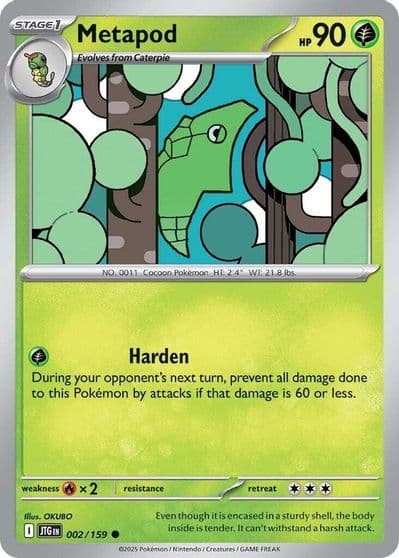 Metapod SV09: Journey Together Pokemon card