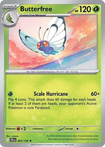 Butterfree SV09: Journey Together Pokemon card