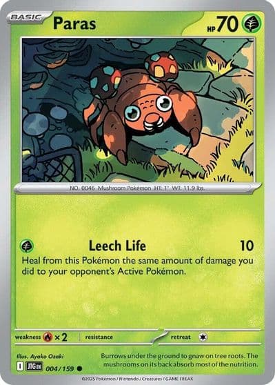 Paras SV09: Journey Together Pokemon card