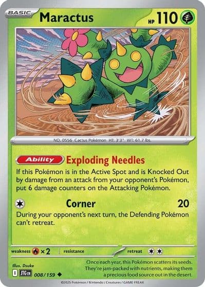 Maractus SV09: Journey Together Pokemon card