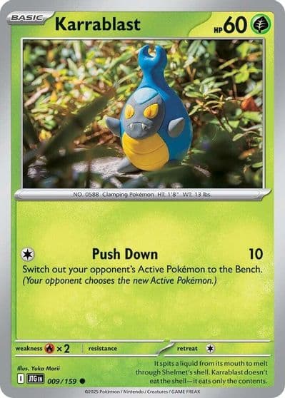 Karrablast SV09: Journey Together Pokemon card