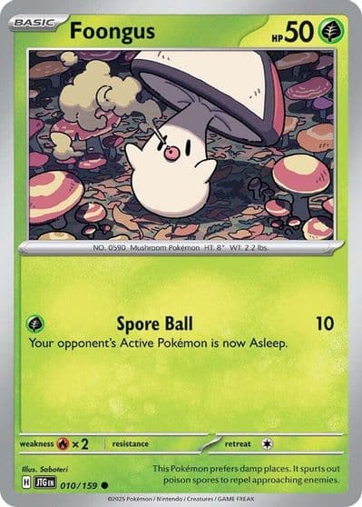 Foongus SV09: Journey Together Pokemon card