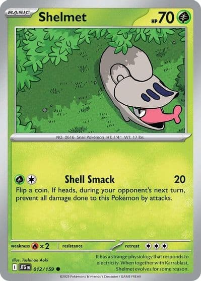 Shelmet SV09: Journey Together Pokemon card