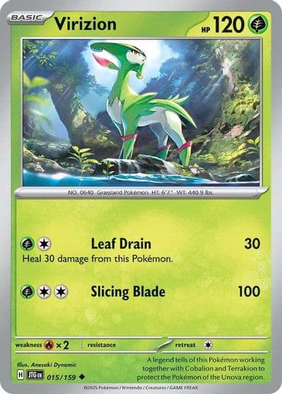 Virizion SV09: Journey Together Pokemon card
